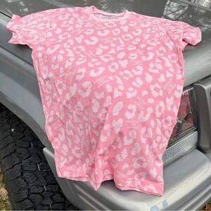 Rare animal print pink assholes live forever tee